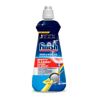 مایع جلا دهنده ماشین ظرفشویی فینیش finish اروپایی با رایحه لیمویی حجم ۴۰۰ میل